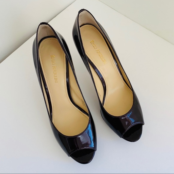 Enzo Angiolini Patent Leather Peep Toe Pump - Picture 3 of 7